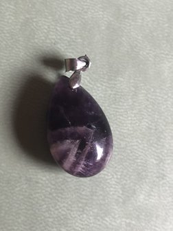 Druppelvormige hanger van chevron amethyst / amethist 