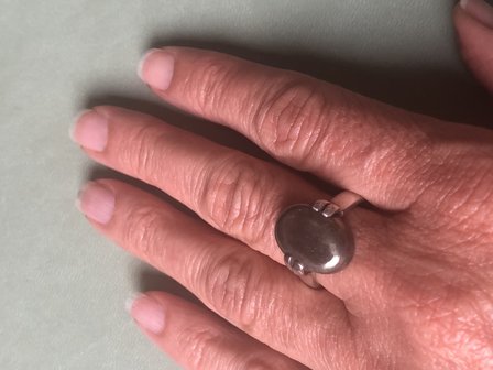 Eenvoudige ring van pyriet, maat 18,5 