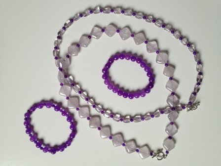 Armband van ronde amethisten / amethyst