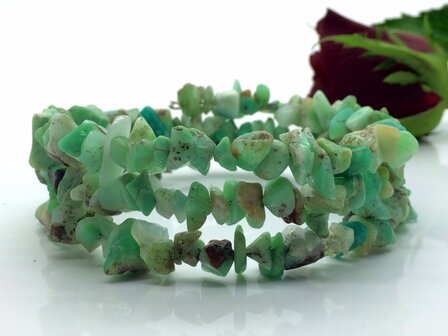 Wikkelarmband van chrysopraas 