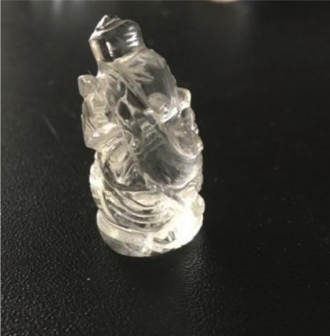 Prachtige klein Ganesha beeldje van bergkristal