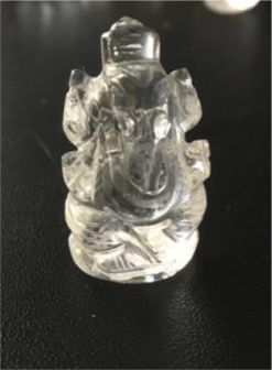 Prachtige klein Ganesha beeldje van bergkristal